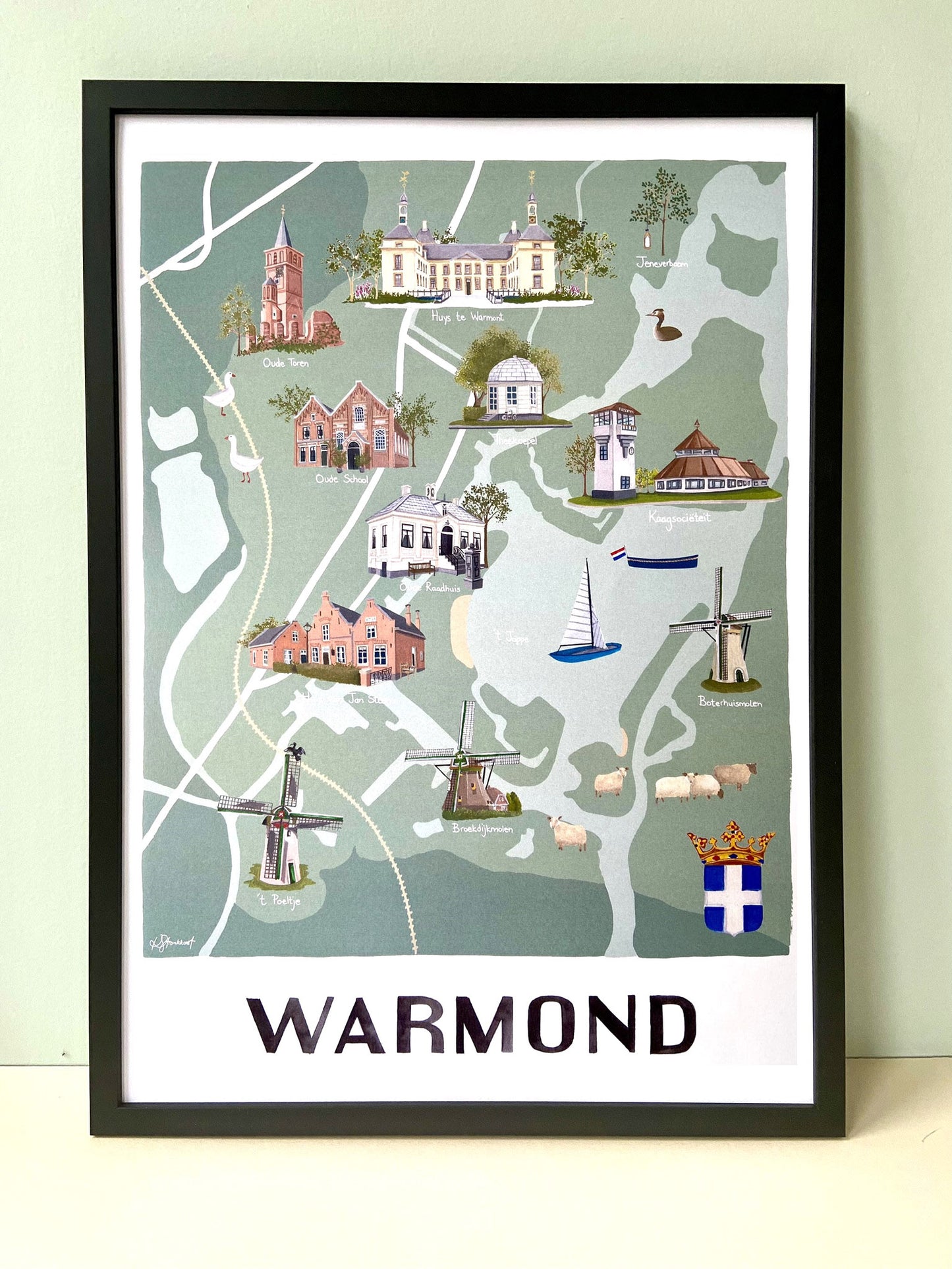 A3/A4 Poster Warmond map